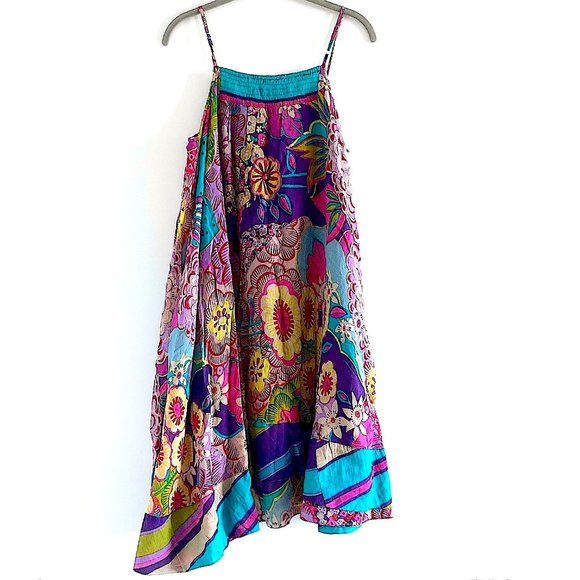 K Derhy Embroidered Floral Boho Cotton Dress - Picture 4 of 13